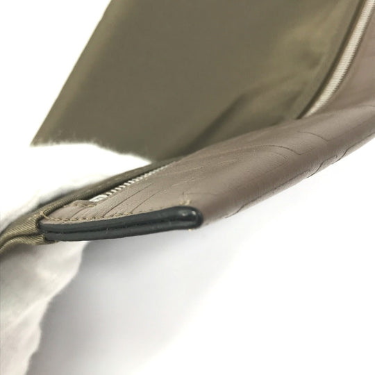 FENDI Pouch 7N0108 Nylon / leather khaki Zucca Women Used Authentic