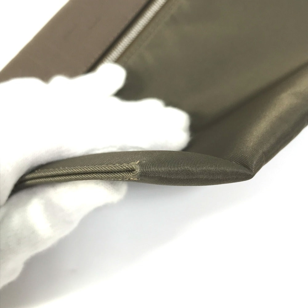 FENDI Pouch 7N0108 Nylon / leather khaki Zucca Women Used Authentic