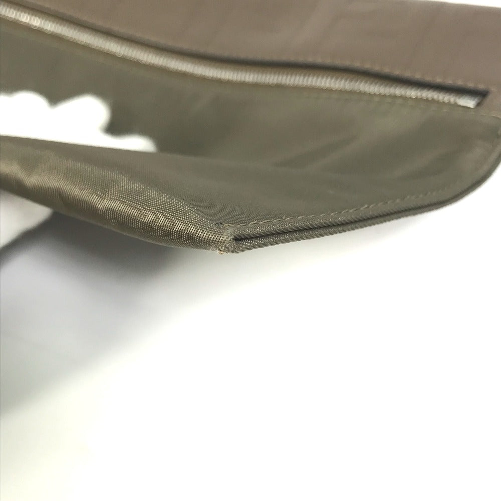 FENDI Pouch 7N0108 Nylon / leather khaki Zucca Women Used Authentic