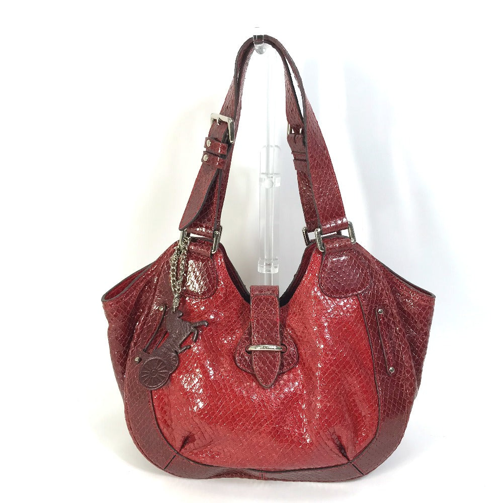 CELINE Shoulder Bag PVC / Leather Red With charm