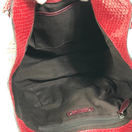 CELINE Shoulder Bag PVC / Leather Red With charm