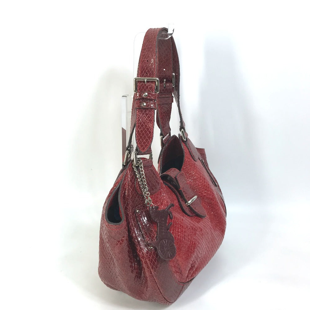 CELINE Shoulder Bag PVC / Leather Red With charm