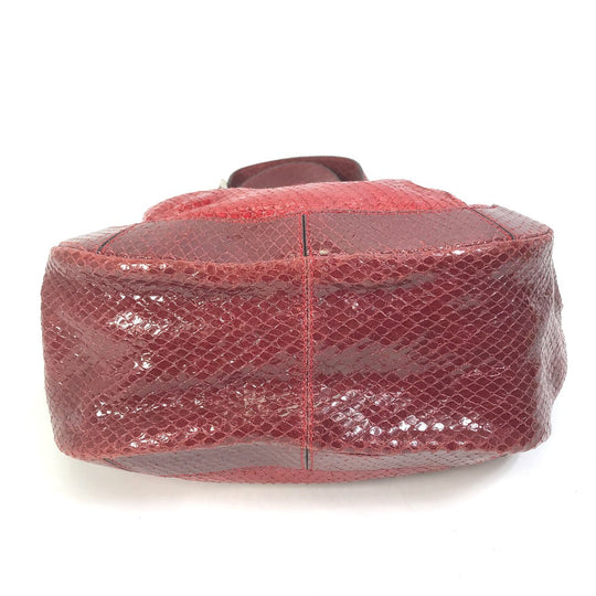 CELINE Shoulder Bag PVC / Leather Red With charm