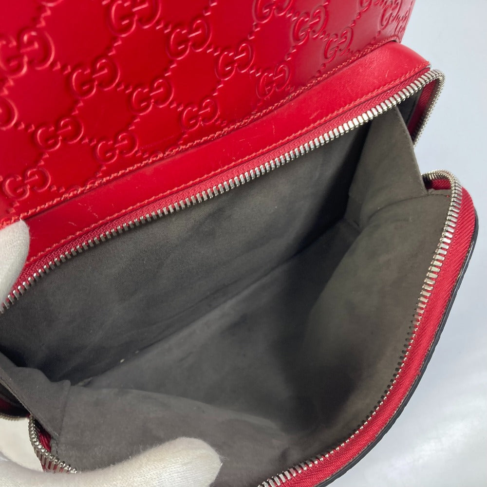 GUCCI Backpack 406370 Sima leather Red Guccisima GG Women(Unisex) Used Authentic