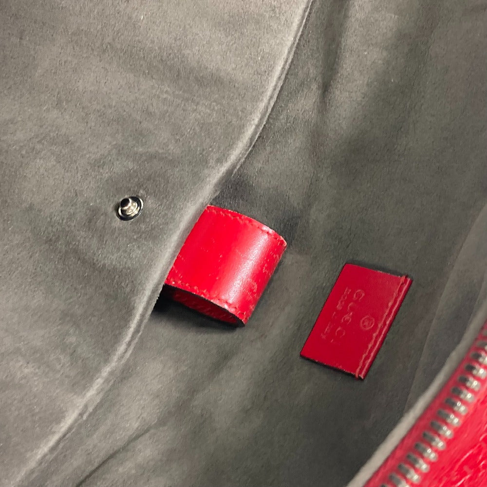 GUCCI Backpack 406370 Sima leather Red Guccisima GG Women(Unisex) Used Authentic