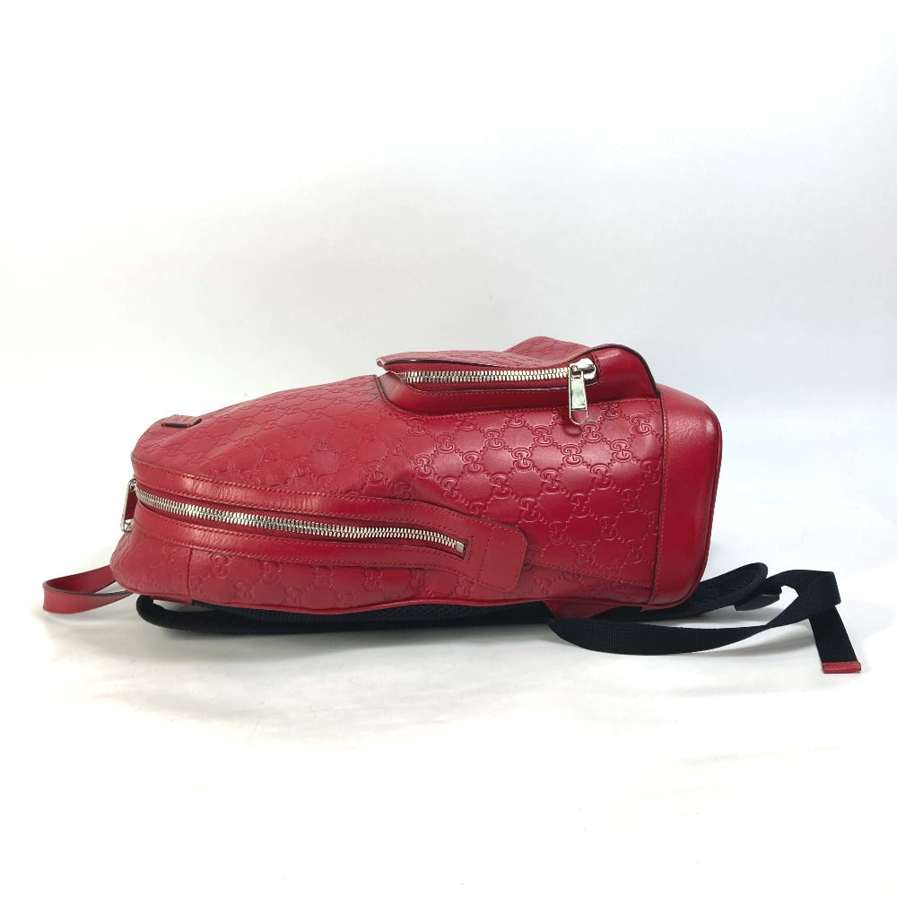 GUCCI Backpack 406370 Sima leather Red Guccisima GG Women(Unisex) Used Authentic