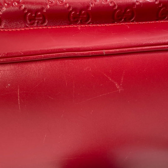 GUCCI Backpack 406370 Sima leather Red Guccisima GG Women(Unisex) Used Authentic