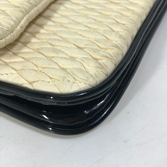 CHANEL Shoulder Bag Lambskin, Patent Leather white CC COCO Mark Women Used Authentic