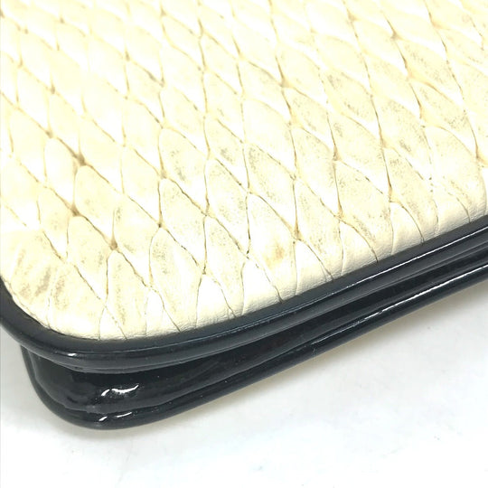 CHANEL Shoulder Bag Lambskin, Patent Leather white CC COCO Mark Women Used Authentic