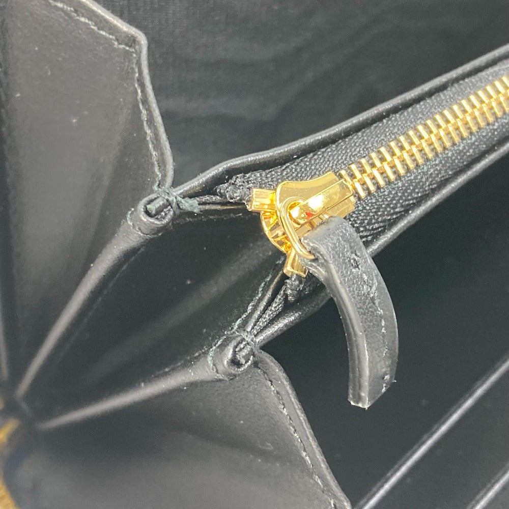 GUCCI Long Wallet Purse 723784 leather black Long wallet GG Matelasse Zip Around Wallet mens Used Authentic