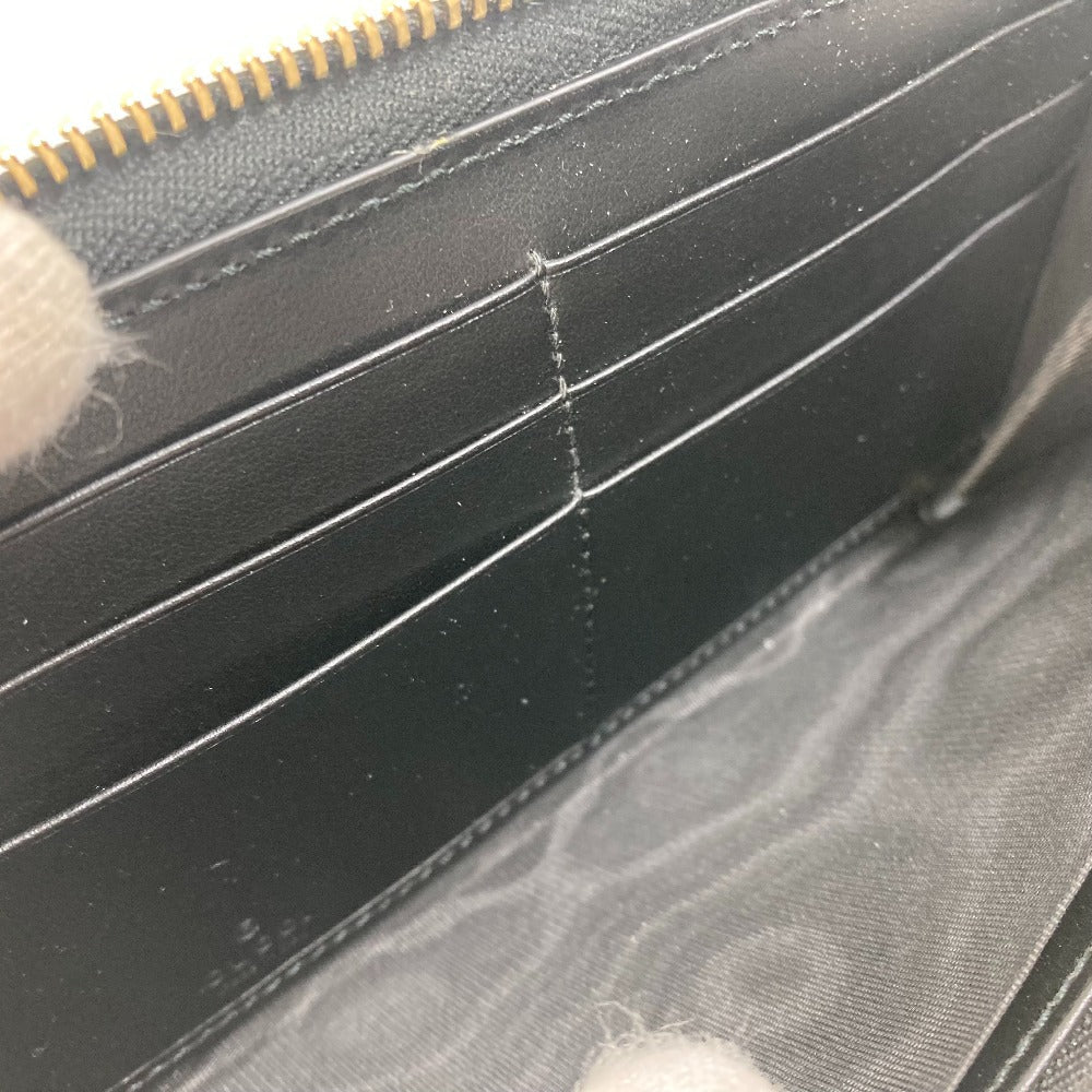 GUCCI Long Wallet Purse 723784 leather black Long wallet GG Matelasse Zip Around Wallet mens Used Authentic