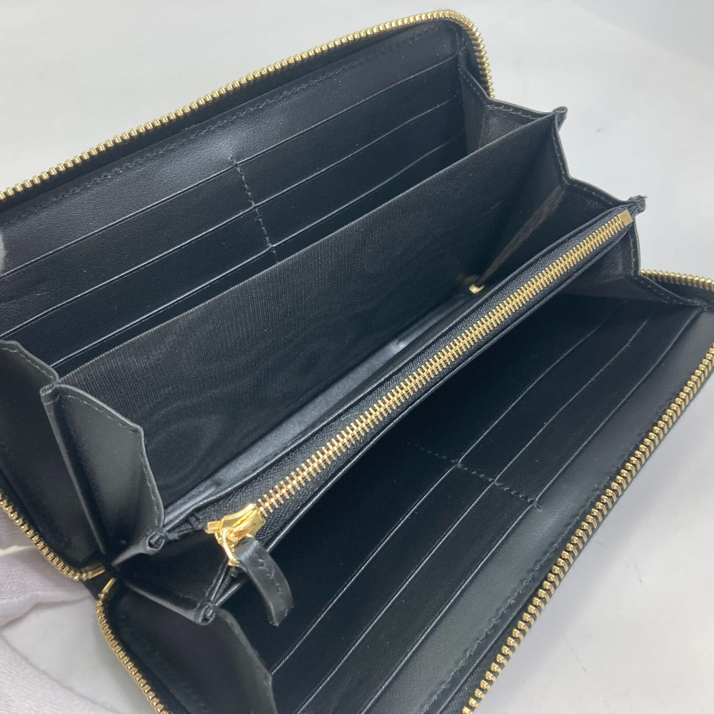 GUCCI Long Wallet Purse 723784 leather black Long wallet GG Matelasse Zip Around Wallet mens Used Authentic