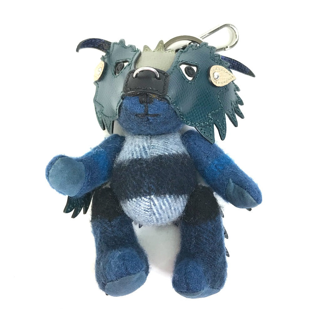 BURBERRY key ring Cotton, Leather Navy thomas bear teddy bear bear Women Used Authentic