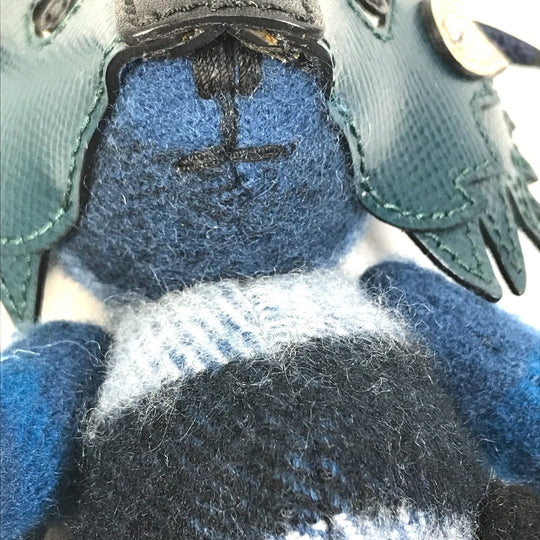 BURBERRY key ring Cotton, Leather Navy thomas bear teddy bear bear Women Used Authentic