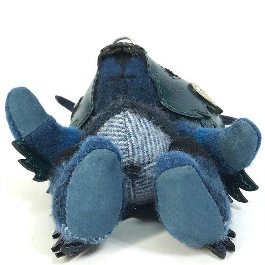 BURBERRY key ring Cotton, Leather Navy thomas bear teddy bear bear Women Used Authentic