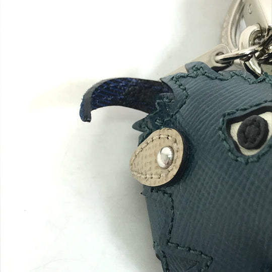 BURBERRY key ring Cotton, Leather Navy thomas bear teddy bear bear Women Used Authentic