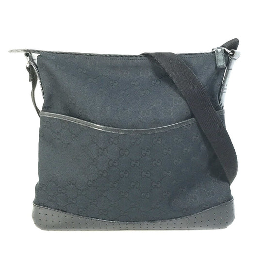 GUCCI Shoulder Bag 145857 GG canvas black GG Women Secondhand Authentic