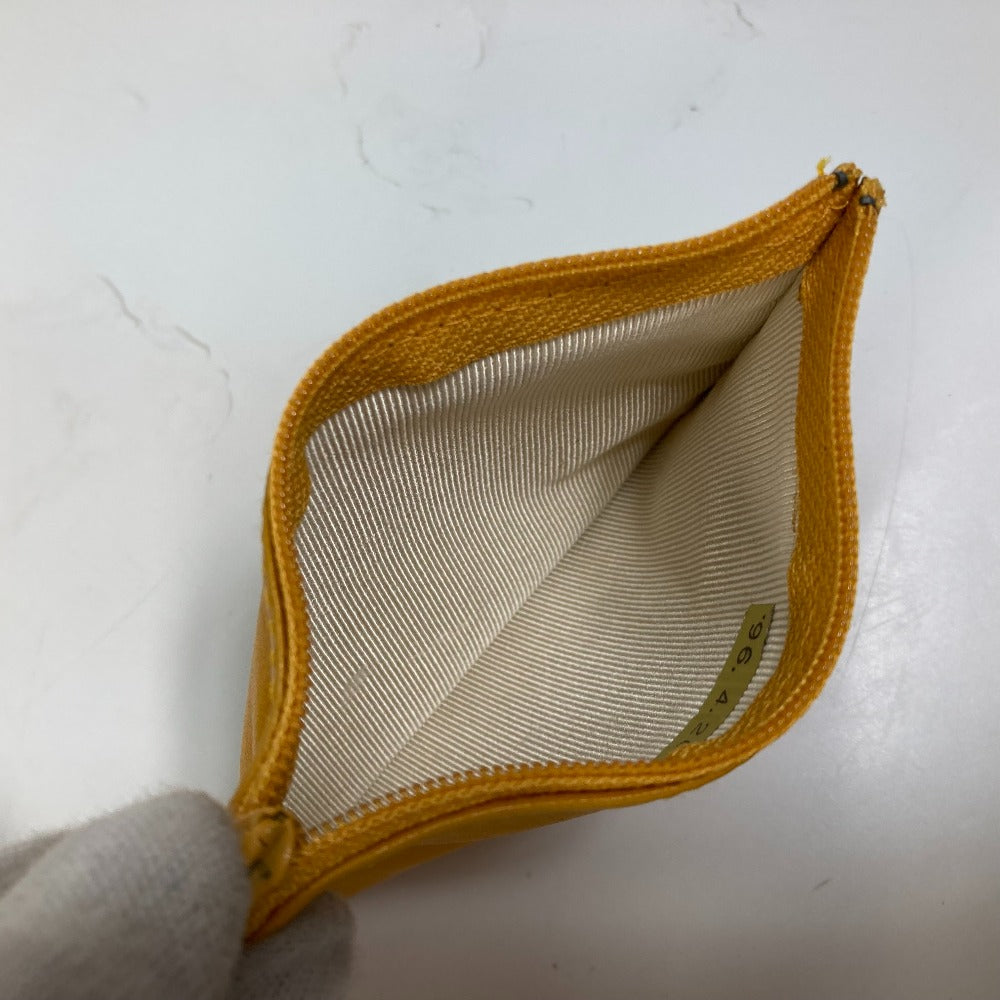 CHANEL Shoulder Bag lambskin Yellow type CC COCO Mark purse Women Used Authentic