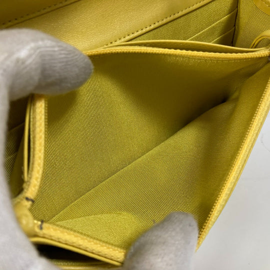 CHANEL Shoulder Bag AP0250 lambskin yellow CC COCO Mark Matrasse quilting Women Used Authentic