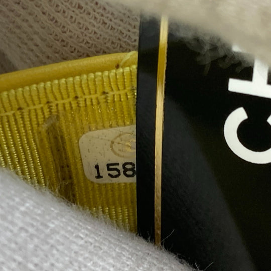 CHANEL Shoulder Bag AP0250 lambskin yellow CC COCO Mark Matrasse quilting Women Used Authentic