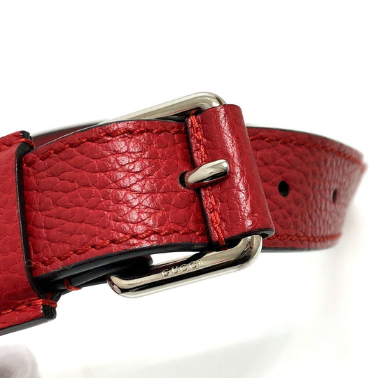 GUCCI Shoulder Bag 510342 Nylon / leather Red GG Women Used Authentic