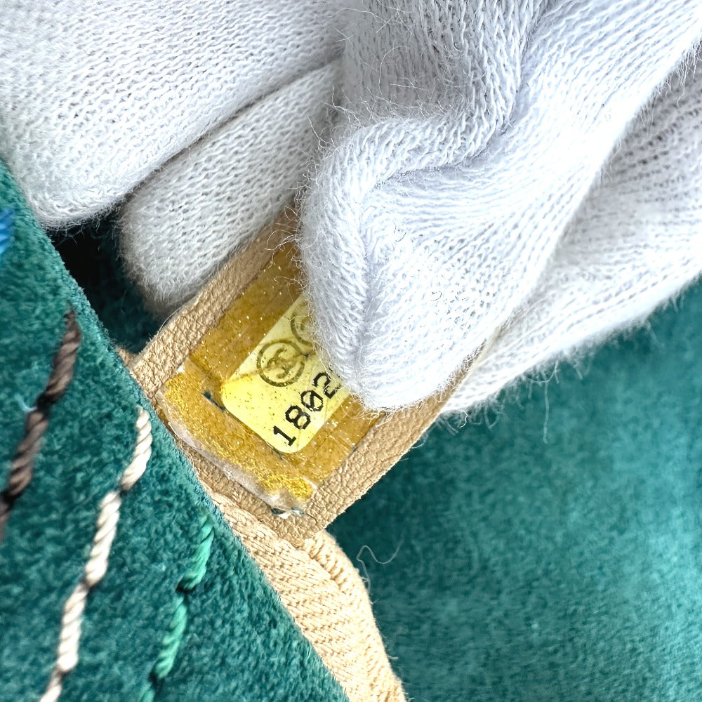 CHANEL Shoulder Bag suede green CC COCO Mark Matrasse 25 Women Used Authentic