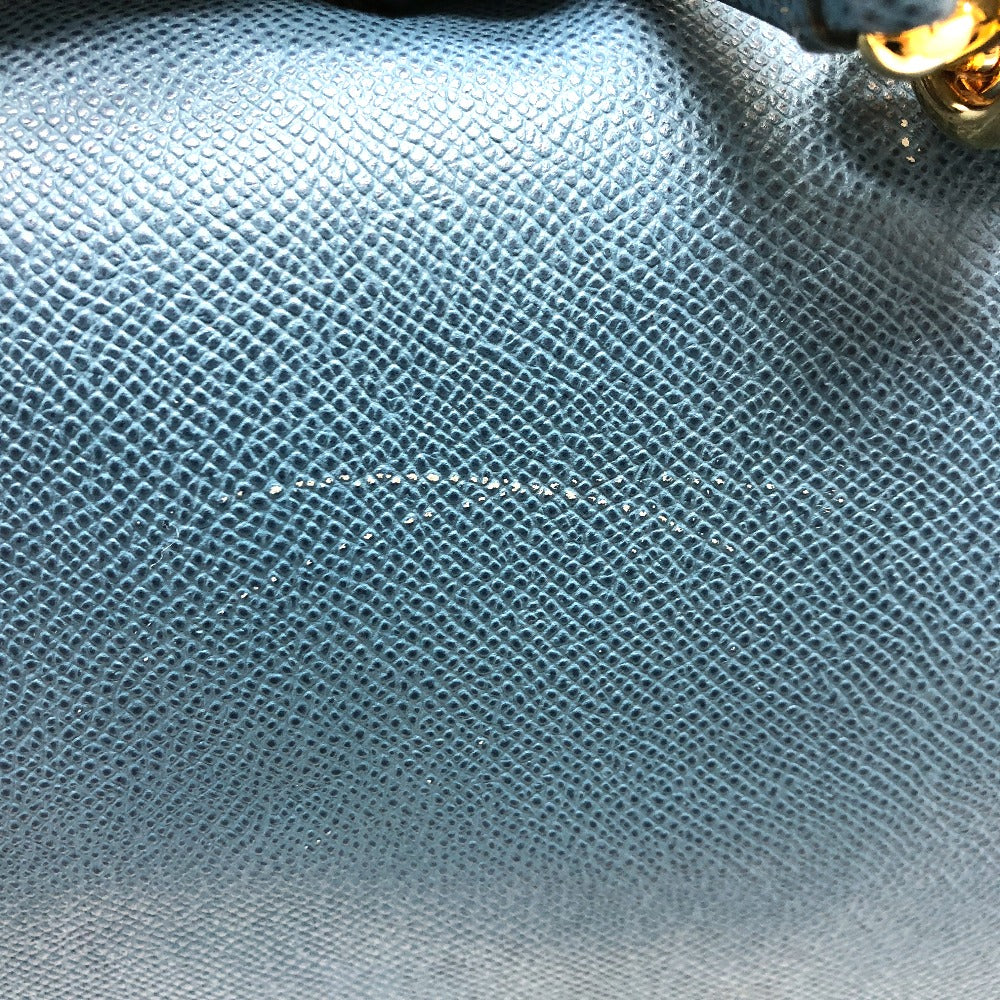 DOLCE&GABBANA Handbag leather blue Dorgava mens Used Authentic