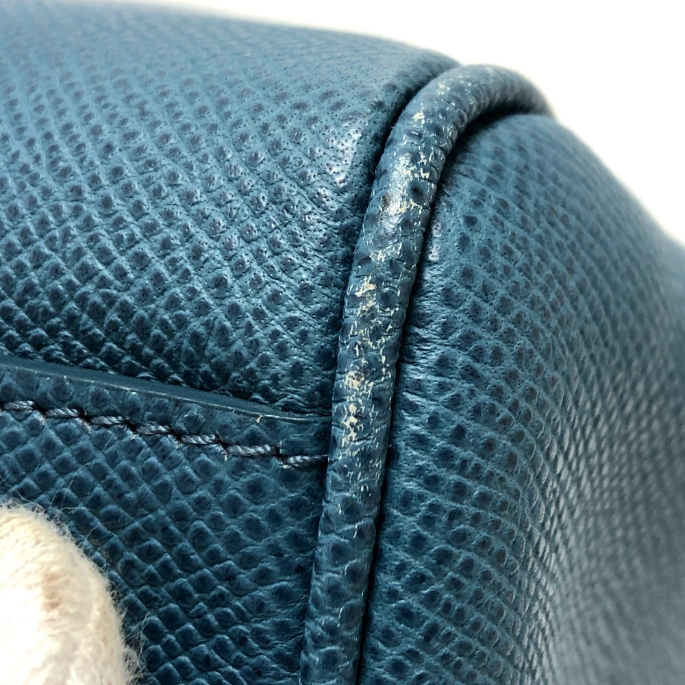 DOLCE&GABBANA Handbag leather blue Dorgava mens Used Authentic