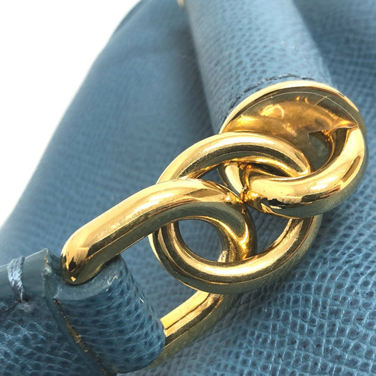 DOLCE&GABBANA Handbag leather blue Dorgava mens Used Authentic