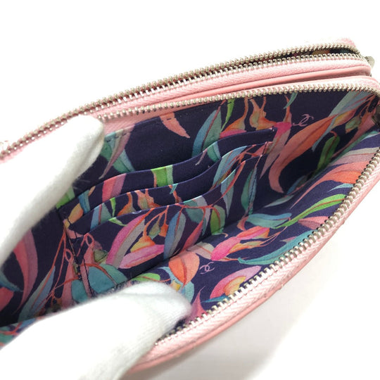 CHANEL Shoulder Bag A82527 lambskin pink CC COCO Mark Matelasse Wild Stitch Women Used Authentic