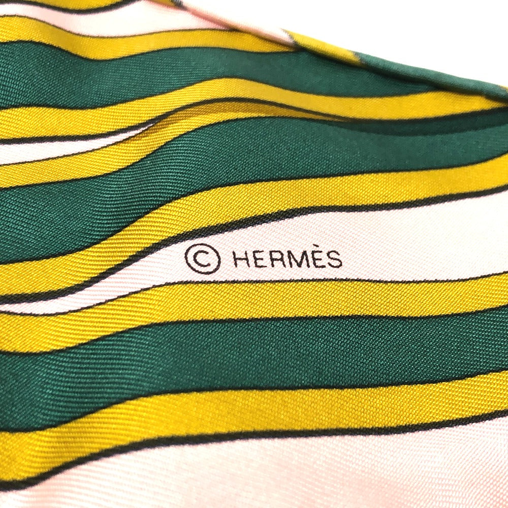 HERMES scarf silk pink Pointie Women Used Authentic