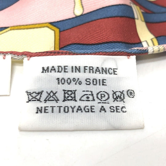 HERMES scarf silk pink Pointie Women Used Authentic
