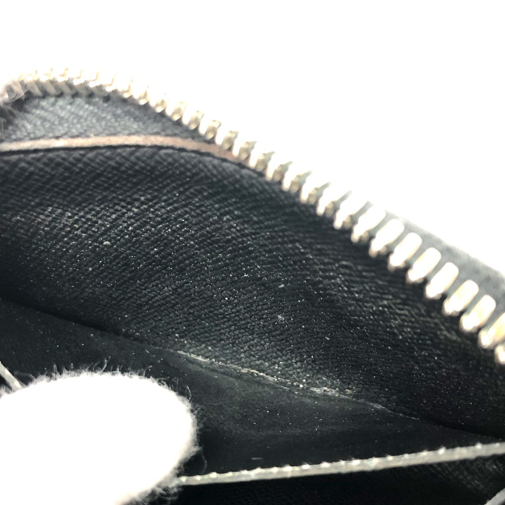 LOUIS VUITTON Coin case M63375 Taiga Leather black Taiga Portonet Jules mens Used Authentic