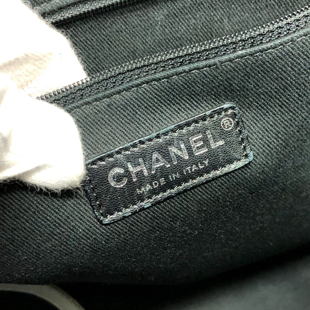 CHANEL Shoulder Bag canvas black Airline CC COCO Mark Women Used Authentic