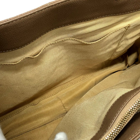 CHANEL Shoulder Bag Caviar skin beige Tote Bag Decacoco CC COCO Mark Matelasse Women Used Authentic