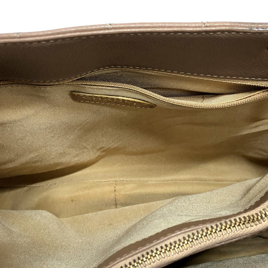 CHANEL Shoulder Bag Caviar skin beige Tote Bag Decacoco CC COCO Mark Matelasse Women Used Authentic