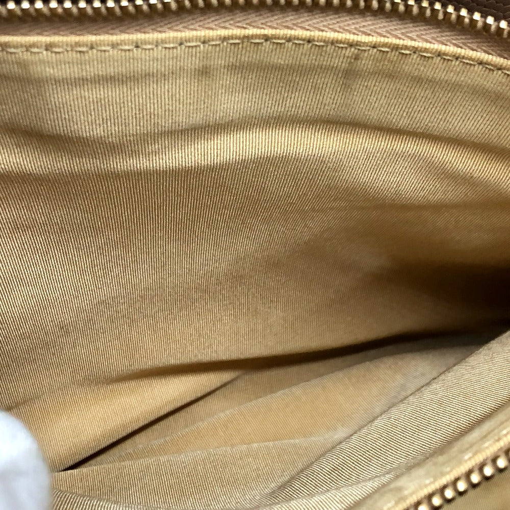 CHANEL Shoulder Bag Caviar skin beige Tote Bag Decacoco CC COCO Mark Matelasse Women Used Authentic