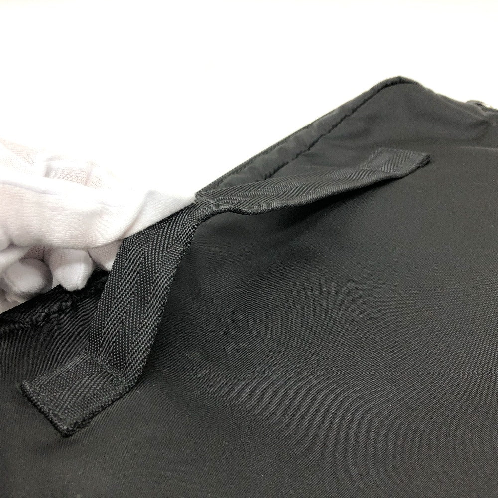 PRADA Clutch bag Nylon black Handbag PC case Triangle logo unisex(Unisex) Used Authentic
