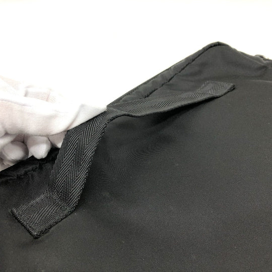PRADA Clutch bag Nylon black Handbag PC case Triangle logo unisex(Unisex) Used Authentic