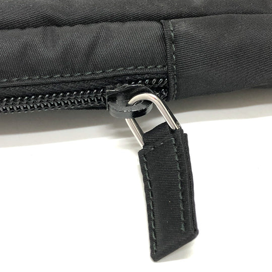 PRADA Clutch bag Nylon black Handbag PC case Triangle logo unisex(Unisex) Used Authentic