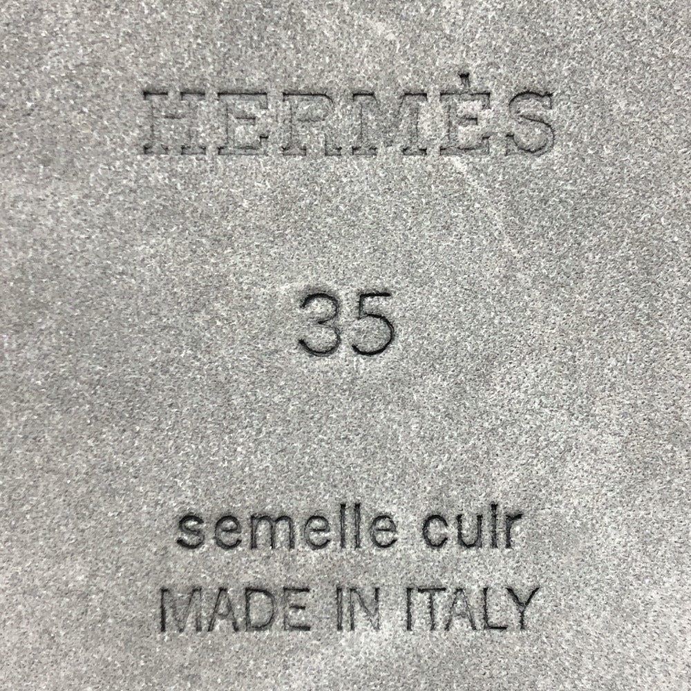 HERMES Sandals denim Navy Gael Chene Dunkle Women 35 Used Authentic