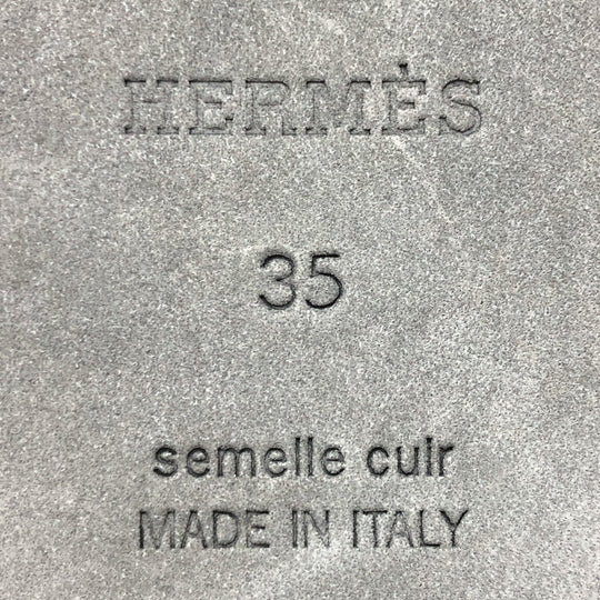 HERMES Sandals denim Navy Gael Chene Dunkle Women 35 Used Authentic