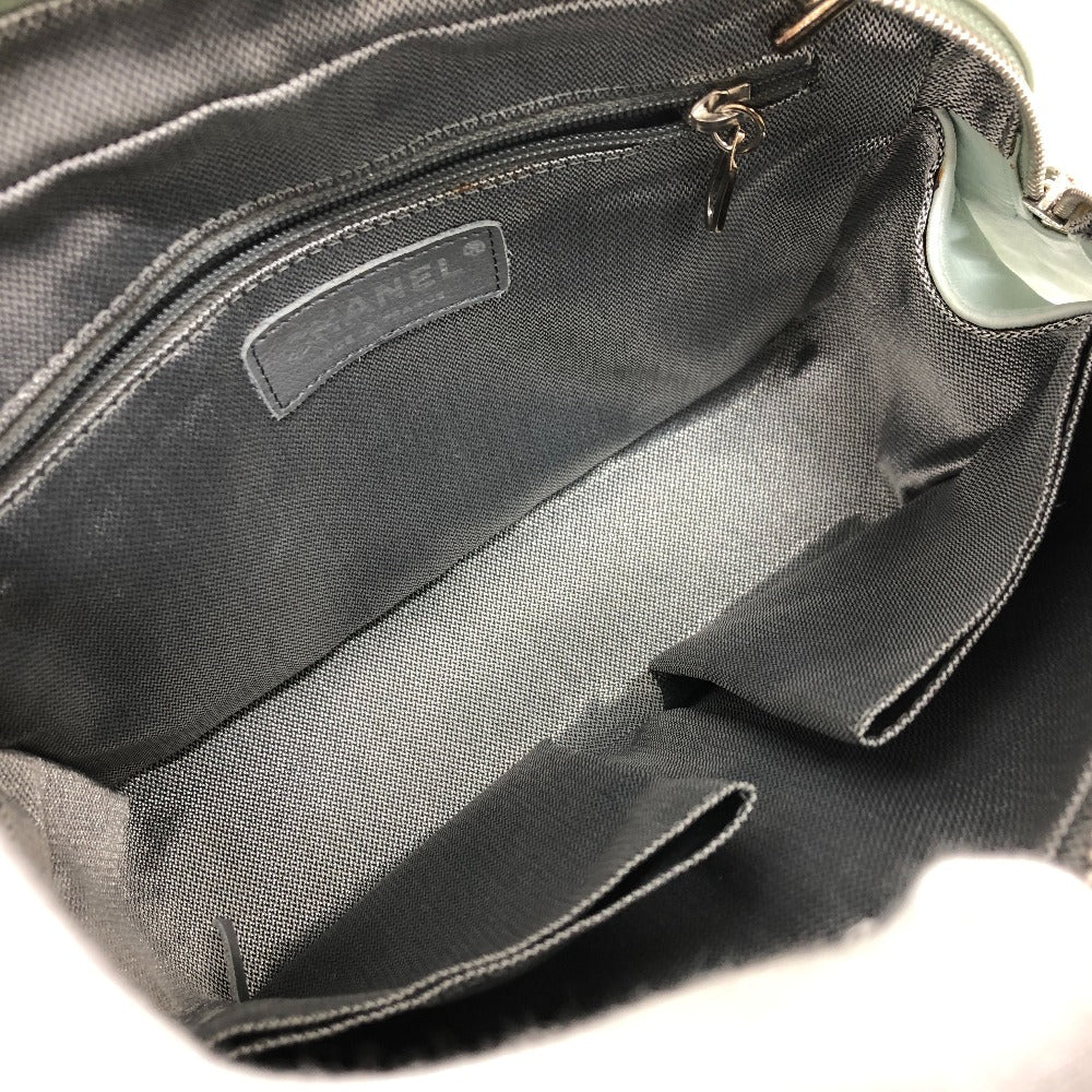 CHANEL Shoulder Bag leather green CC COCO Mark Women Used Authentic