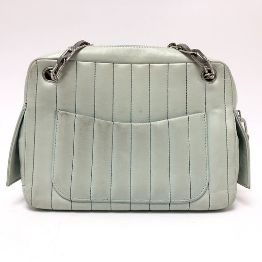 CHANEL Shoulder Bag leather green CC COCO Mark Women Used Authentic