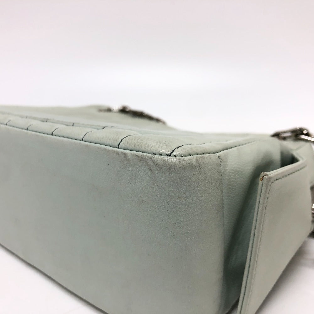 CHANEL Shoulder Bag leather green CC COCO Mark Women Used Authentic