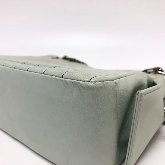 CHANEL Shoulder Bag leather green CC COCO Mark Women Used Authentic