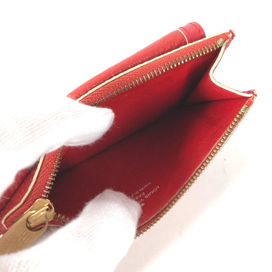 LOUIS VUITTON Coin case M91938 Suhari leather Red Suhari Unseparable PM Women Used Authentic