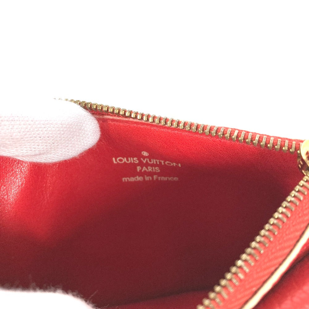 LOUIS VUITTON Coin case M91938 Suhari leather Red Suhari Unseparable PM Women Used Authentic