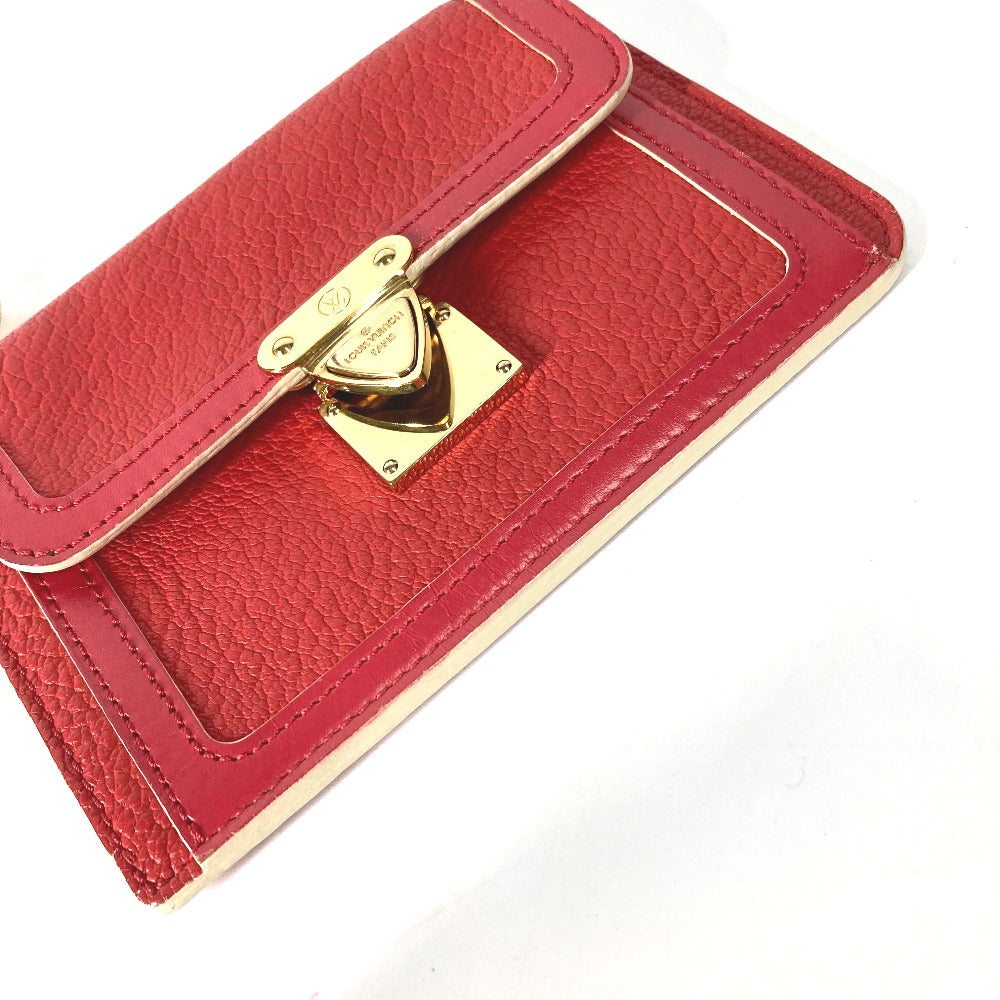 LOUIS VUITTON Coin case M91938 Suhari leather Red Suhari Unseparable PM Women Used Authentic