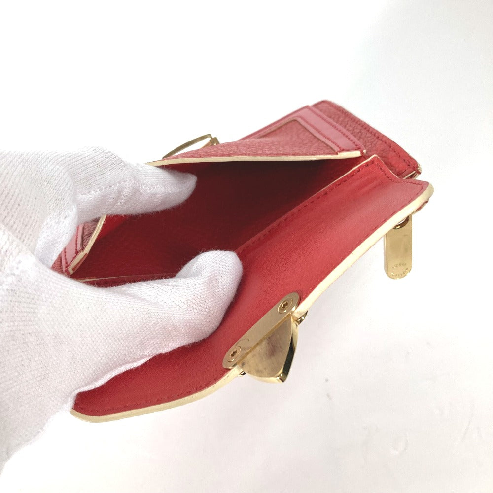 LOUIS VUITTON Coin case M91938 Suhari leather Red Suhari Unseparable PM Women Used Authentic